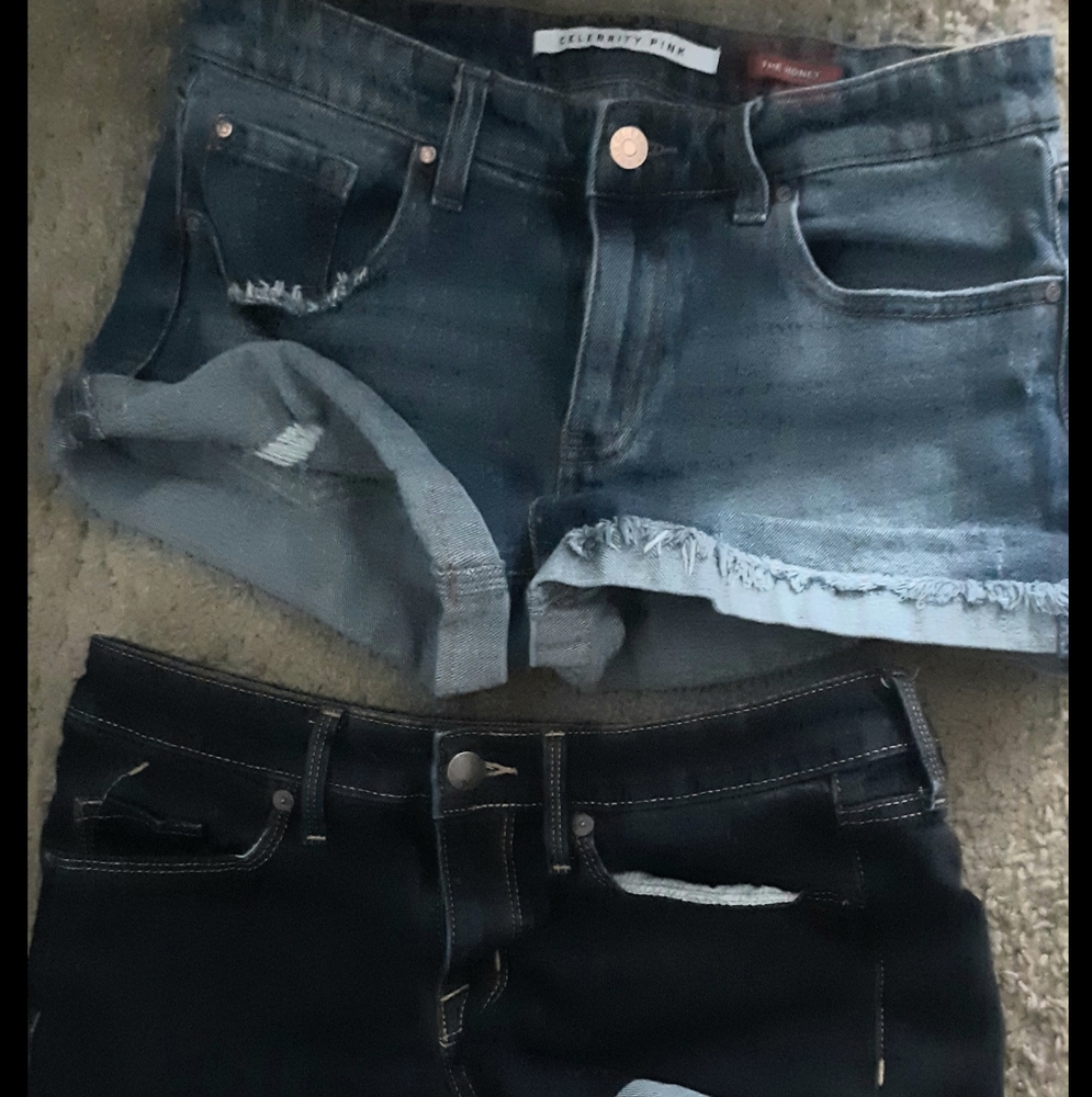 2 pairs jean shorts